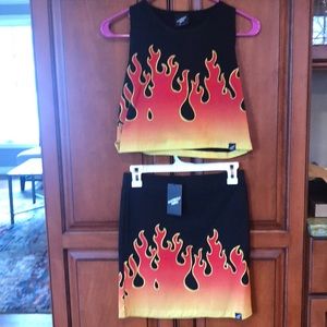 Illustrated People two piece set. Tank and skirt.